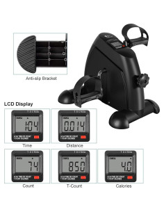 Mini Bicicleta de Ejercicio Himaly X1368 con Pantalla LCD 2