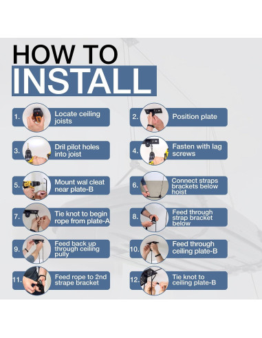 Elevador de Techo StoreYourBoard HOIST para Cajas de Carga 68 kg