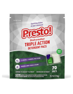 Pacs para Lavavajillas Amazon Presto! Triple Acción 70 Unidades