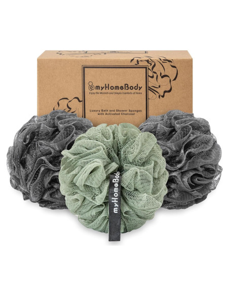 Esponja de Lufa Grande MyHomeBody 70g Exfoliante Ducha 3 Piezas