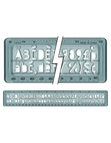 Guía de Caligrafía Westcott 30.48 cm con Alfabeto y Números