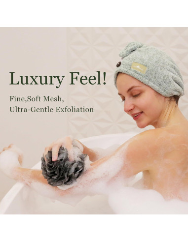 Esponja de Lufa Grande MyHomeBody 70g Exfoliante Ducha 3 Piezas