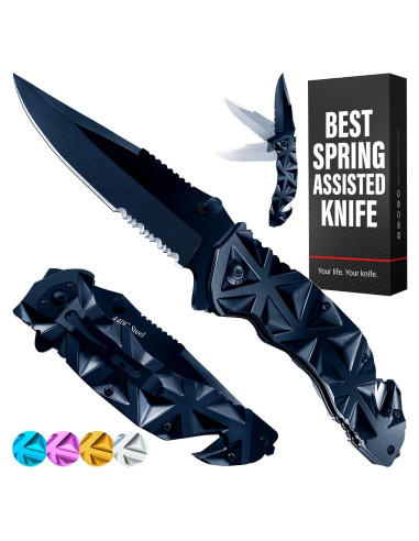 Cuchillo de Bolsillo BUEN TRABAJADOR HB 207 - Hoja Serrada 8.9 cm