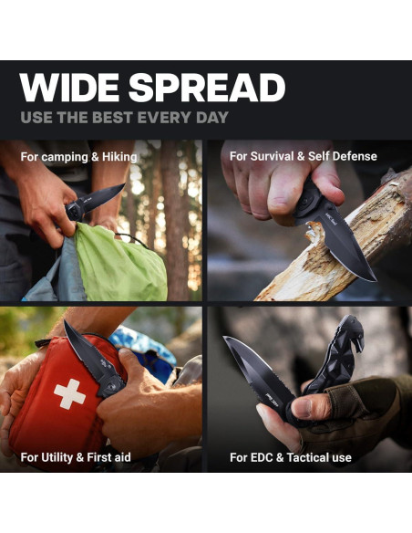 Cuchillo de Bolsillo BUEN TRABAJADOR HB 207 - Hoja Serrada 8.9 cm