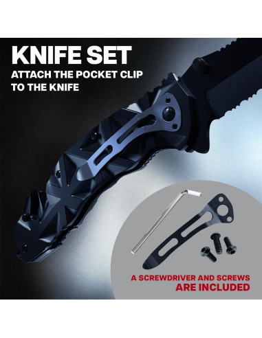 Cuchillo de Bolsillo BUEN TRABAJADOR HB 207 - Hoja Serrada 8.9 cm