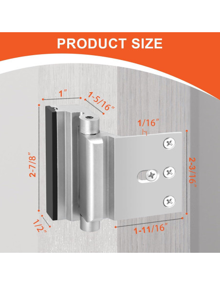 Cerradura de Seguridad KOVOSCH Refuerzo 2 Paquete Plata