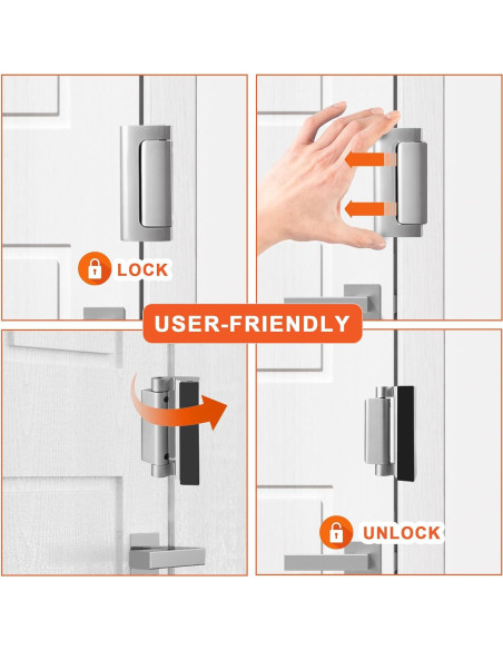 Cerradura de Seguridad KOVOSCH Refuerzo 2 Paquete Plata