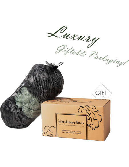 Esponja de Lufa Grande MyHomeBody 70g Exfoliante Ducha 3 Piezas