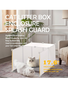 Caja de Arena para Gatos MEEXPAWS XXL 70,9x70,9x80,01 cm 2