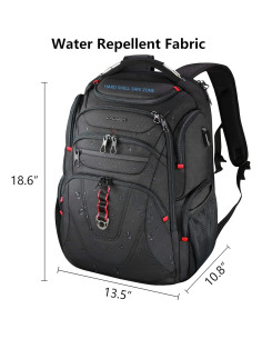 Mochila KROSER para Laptop 17.3" Resistente al Agua - Negro 2