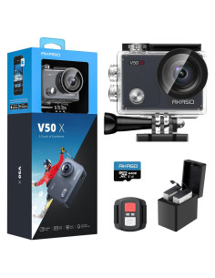 Cámara de Acción AKASO V50X 4K 30fps WiFi EIS 40m Sumergible