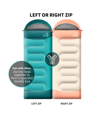 Saco de dormir Xelaro 3 estaciones 220x80 cm impermeable