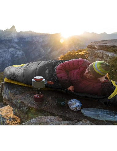 Saco de Dormir TXZ Outdoor Negro 1.6kg para Clima Frío