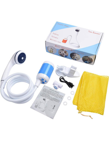 Ducha Portátil Eléctrica Iron Hammer 3.7V 4800mAh Azul