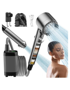 Ducha Portátil Fitespot para Camping 6000mAh Filtrada LED