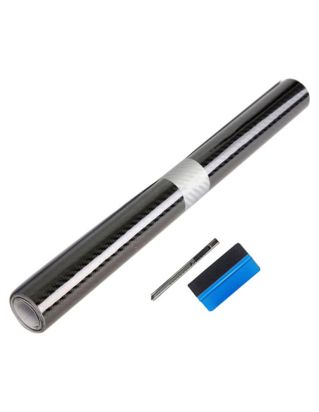 Vinilo de Fibra de Carbono LZLRUN 5D 0.30m x 1.52m para Autos