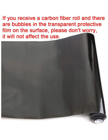 Vinilo de Fibra de Carbono LZLRUN 5D 0.30m x 1.52m para Autos