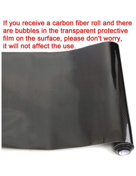 Vinilo de Fibra de Carbono LZLRUN 5D 0.30m x 1.52m para Autos