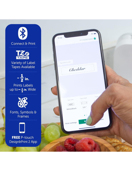 Fabricador de Etiquetas Brother P-Touch Cube Bluetooth Azul