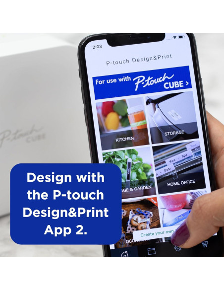 Fabricador de Etiquetas Brother P-Touch Cube Bluetooth Azul