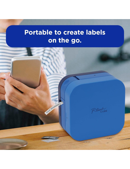 Fabricador de Etiquetas Brother P-Touch Cube Bluetooth Azul