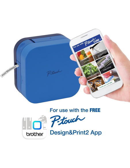 Fabricador de Etiquetas Brother P-Touch Cube Bluetooth Azul