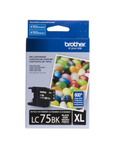 Cartucho de tinta negra Brother LC75BK alta capacidad 600 páginas