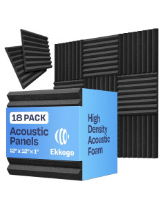 Paquete de 18 paneles insonorizantes Ekkogo 30.48x30.48 cm