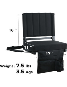 Silla de Gradas SPORT BEATS con Respaldo y Cojín Acolchado 2