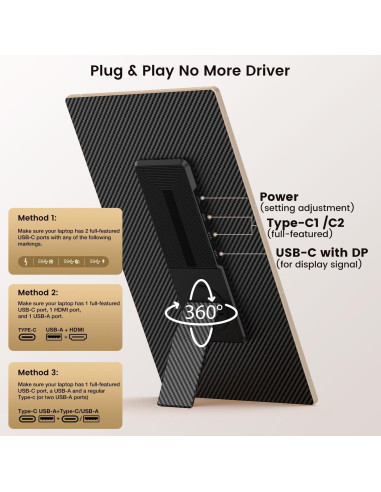 Extensor de Pantalla de Laptop 15.6" VargaoliDeal FHD 1080P