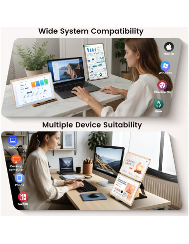 Extensor de Pantalla de Laptop 15.6" VargaoliDeal FHD 1080P