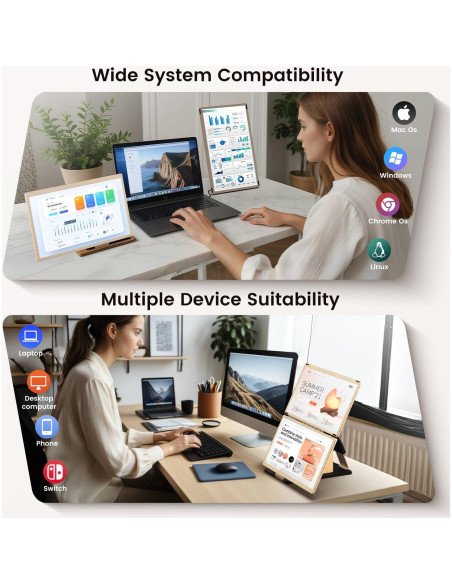 Extensor de Pantalla de Laptop 15.6" VargaoliDeal FHD 1080P