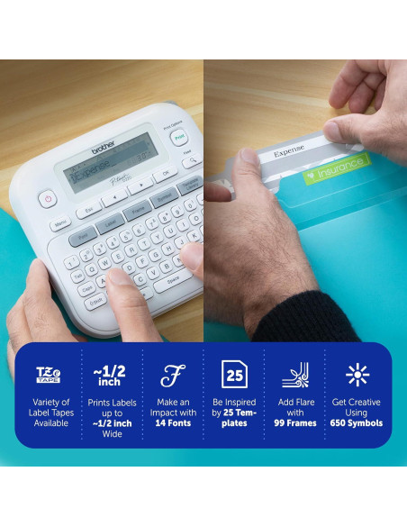 Etiquetadora Brother P-Touch PT-D220 para Hogar y Oficina 12mm