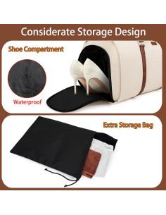 Bolsa de viaje TIBES 2 en 1 con funda y neceser - 4 piezas 2