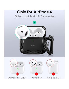 Funda ESR para AirPods 4ta Generación 2024, Protección MagSafe, Negro 2