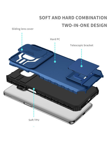 Funda Protectora Tothedu para Xiaomi Redmi Note 9 Pro Azul