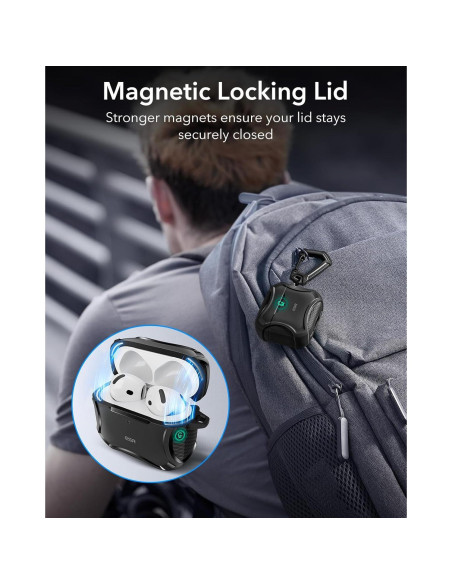 Funda ESR para AirPods 4ta Generación 2024, Protección MagSafe, Negro
