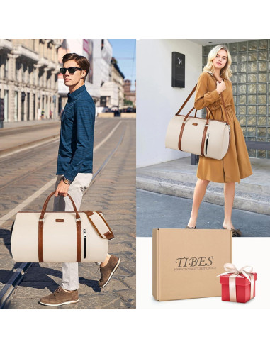 Bolsa de viaje TIBES 2 en 1 con funda y neceser - 4 piezas