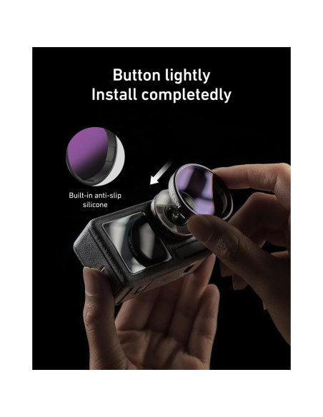 Juego de Filtros TELESIN CPL ND8 ND16 ND32 para DJI Action 3 4 5