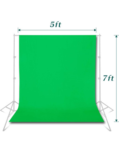 Pantalla de Fondo Verde EMART 1.52x2.13m Chroma Key con Abrazaderas