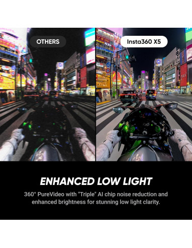 Cámara de Acción 360 Insta360 X5 8K a Prueba de Agua