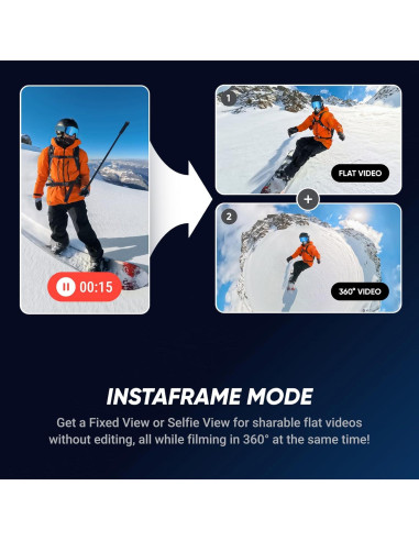 Cámara de Acción 360 Insta360 X5 8K a Prueba de Agua