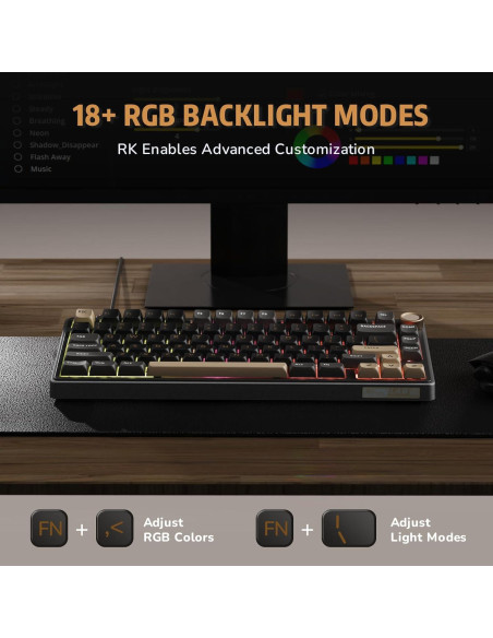 Teclado Mecánico Gaming RK Royal Kludge R75 Negro 75% Teclado Mecánico Gaming RK Royal Kludge R75 Negro 75%
