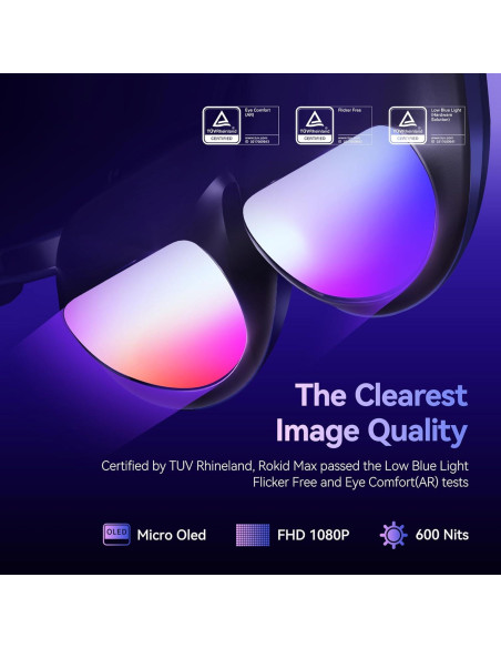 Gafas AR Rokid Max - Pantalla Micro-OLED 160" (406.4 cm) HDCP Gafas AR Rokid Max - Pantalla Micro-OLED 160" (406.4 cm) HDCP