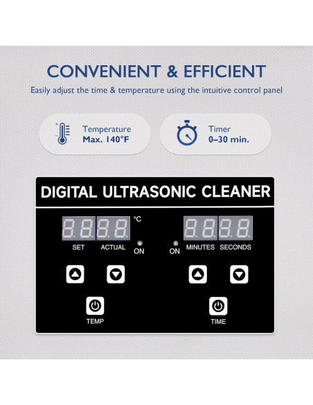 Máquina de Limpieza Ultrasónica CREWORKS 1.8L 60W Acero Inoxidable Máquina de Limpieza Ultrasónica CREWORKS 1.8L 60W Acero Inoxidable