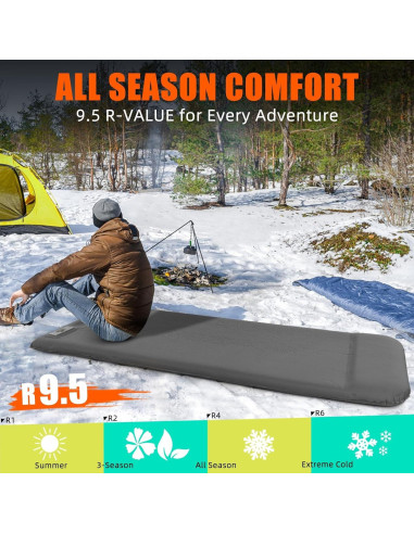 Colchoneta Autoinflable TPYOCQU 193x67 cm con Bomba Eléctrica