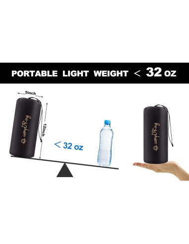 Colchoneta de dormir autoinflable Camporing Parent 10 cm negra