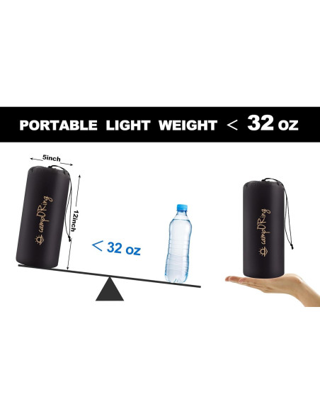 Colchoneta de dormir autoinflable Camporing Parent 10 cm negra