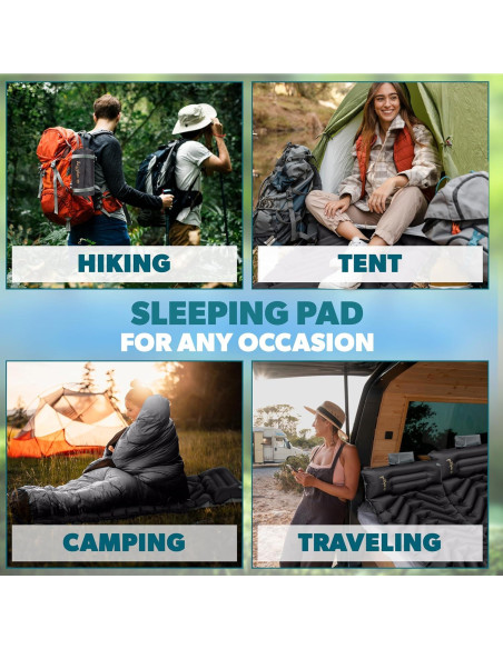 Colchoneta de dormir autoinflable Camporing Parent 10 cm negra