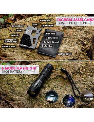 Kit de Supervivencia Vioview Rosa con Primeros Auxilios y Bolsa Molle